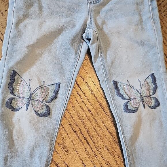 Stretchy denim butterfly jeans size 4 - Picture 3 of 12